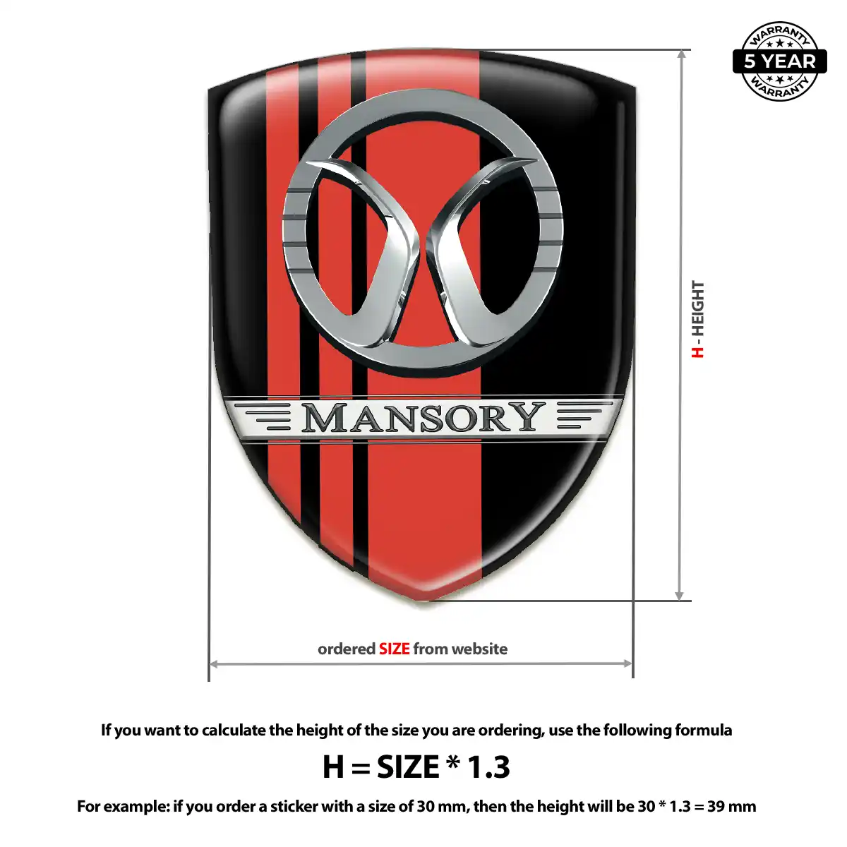 Mansory Silicone Badge Opulent Line