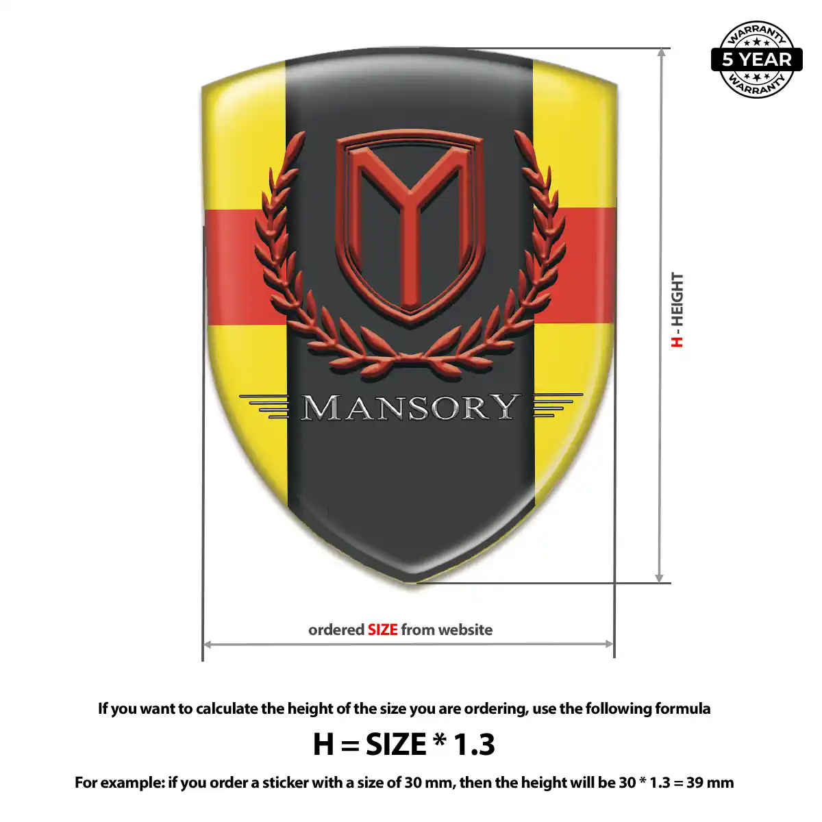 Mansory Silicone Badge Premium Dome