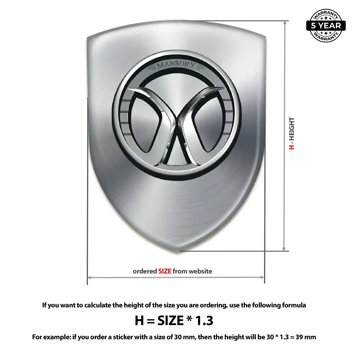 Mansory Silicone Badge Refined Design