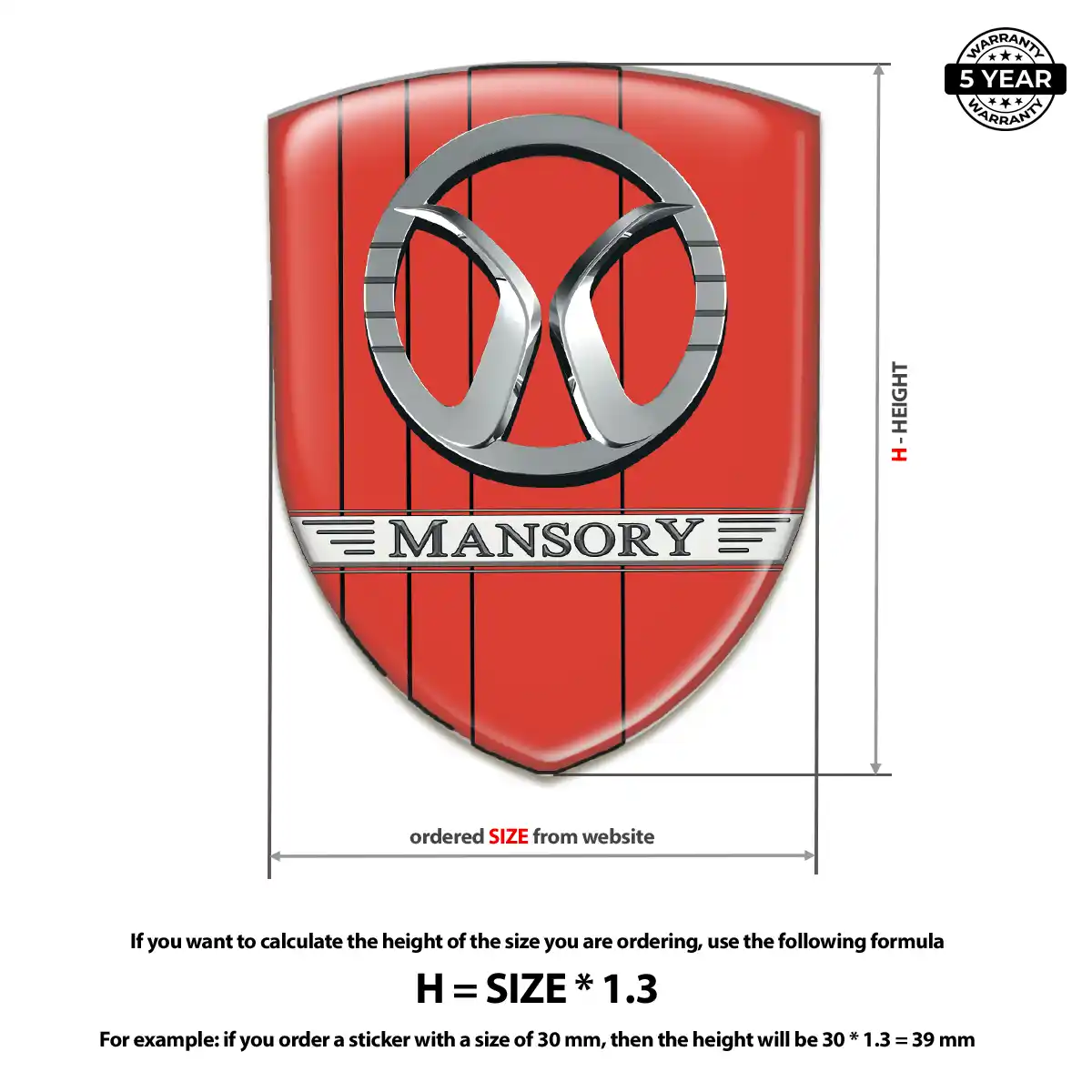 Mansory Silicone Badge Resin Elite