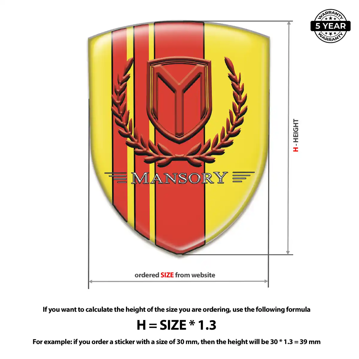 Mansory Silicone Badge Resin Luxe
