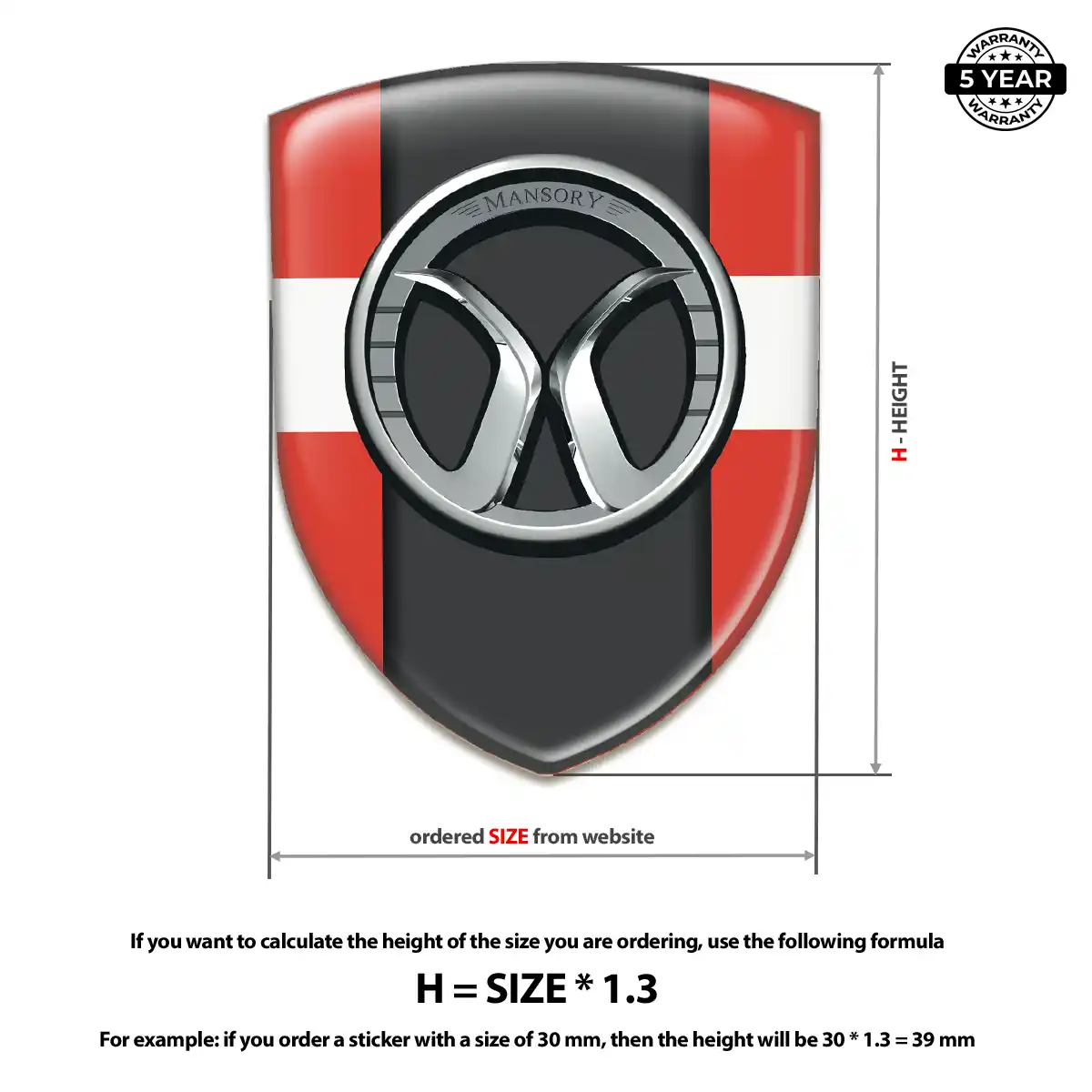 Mansory Silicone Badge Superior Craft