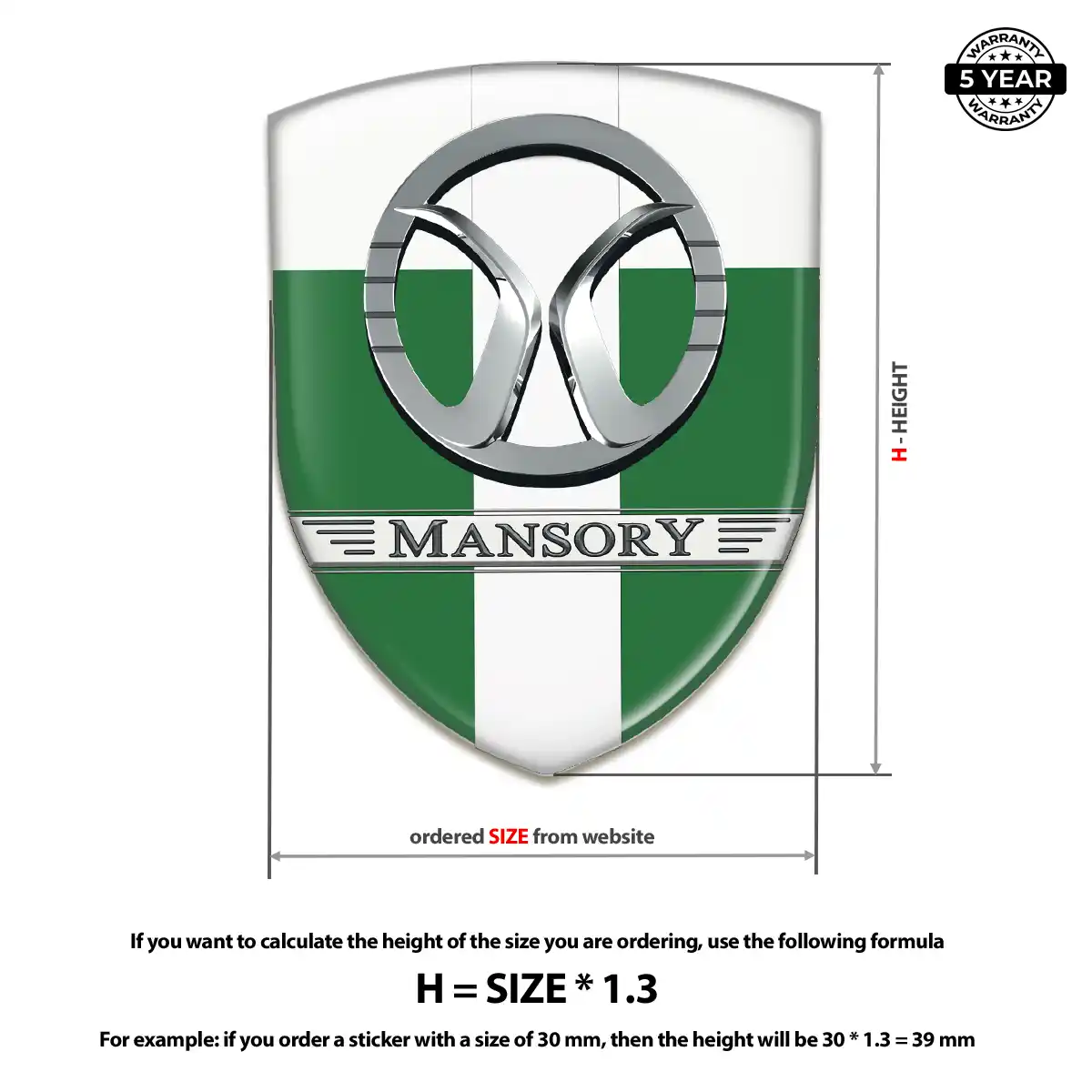 Mansory Silicone Emblem Elite Finish