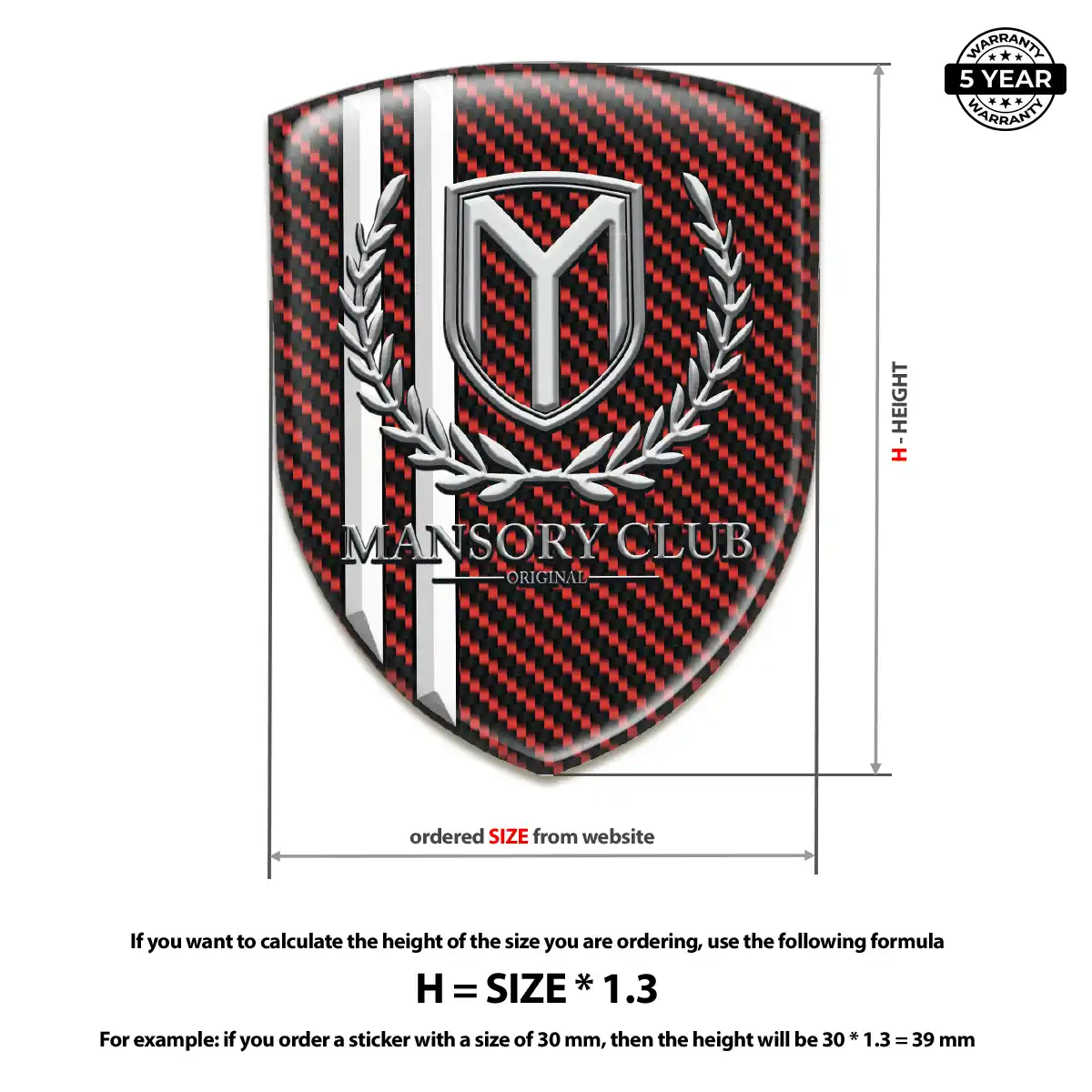 Mansory Silicone Emblem Interior Luxe