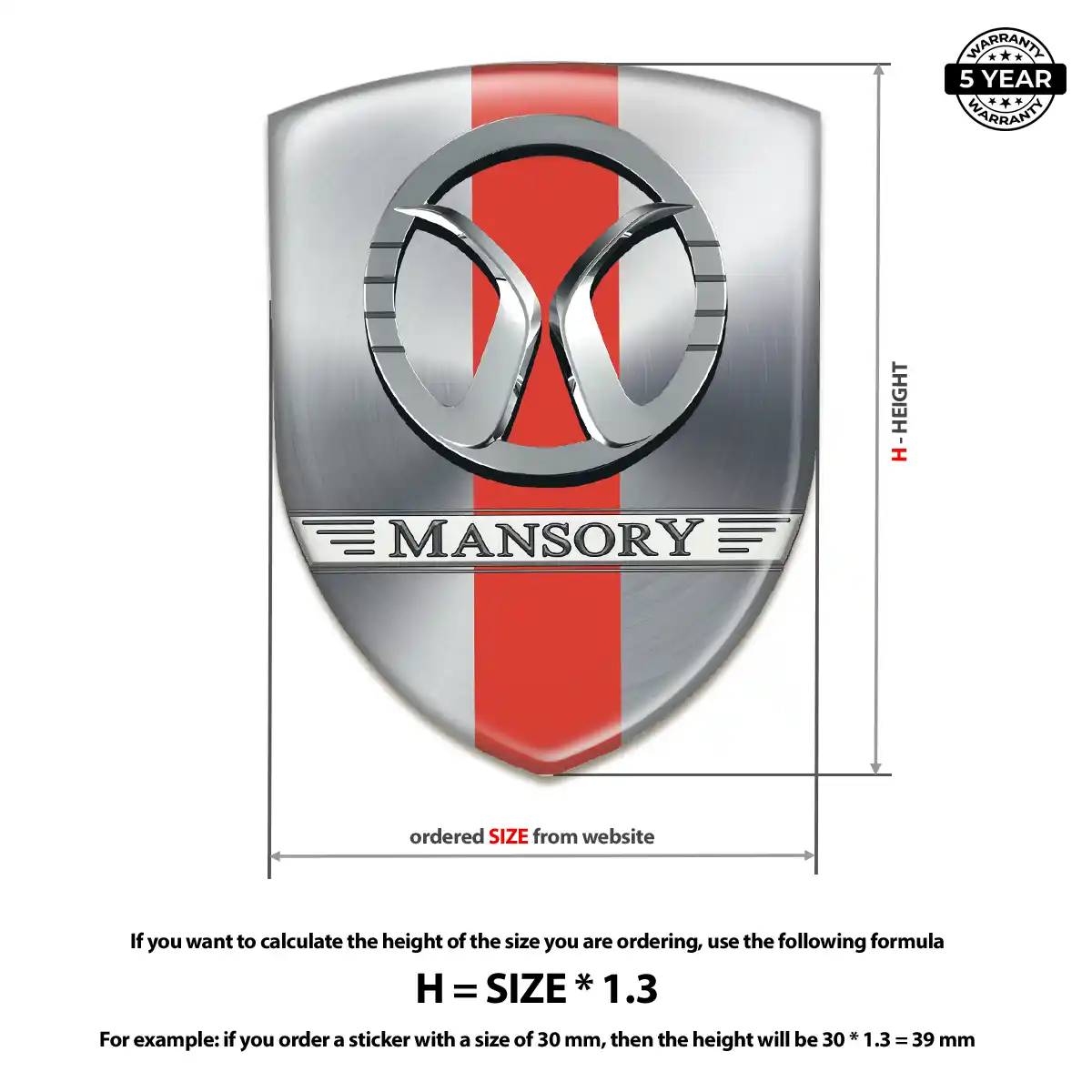Mansory Silicone Emblem Noble Edition