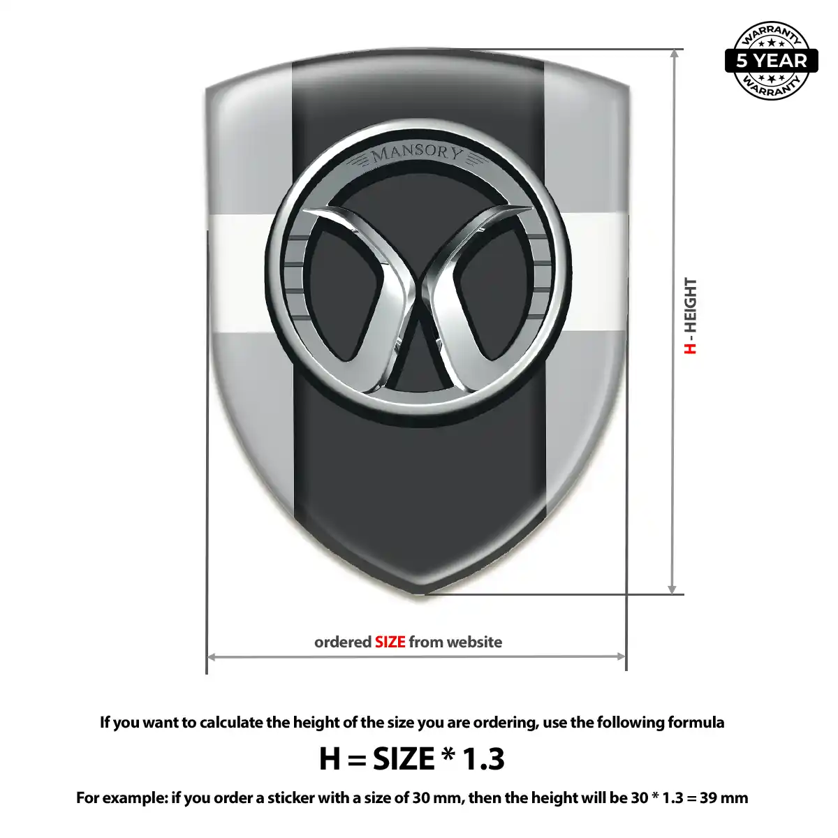 Mansory Silicone Emblem Premium Dome