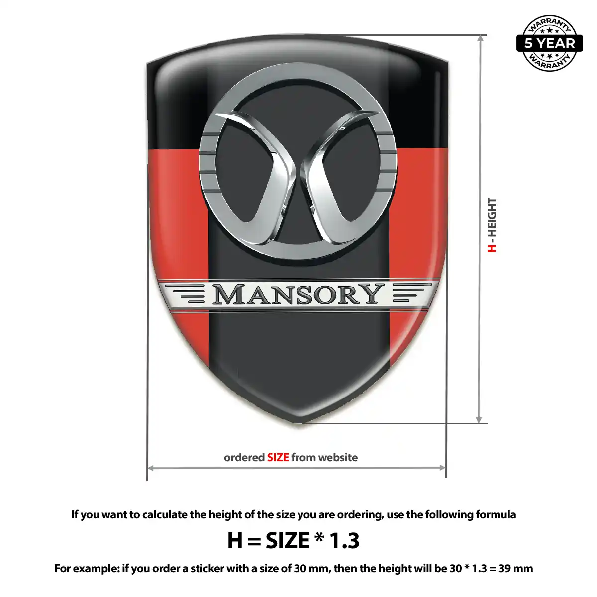Mansory Silicone Emblem Prestige Line