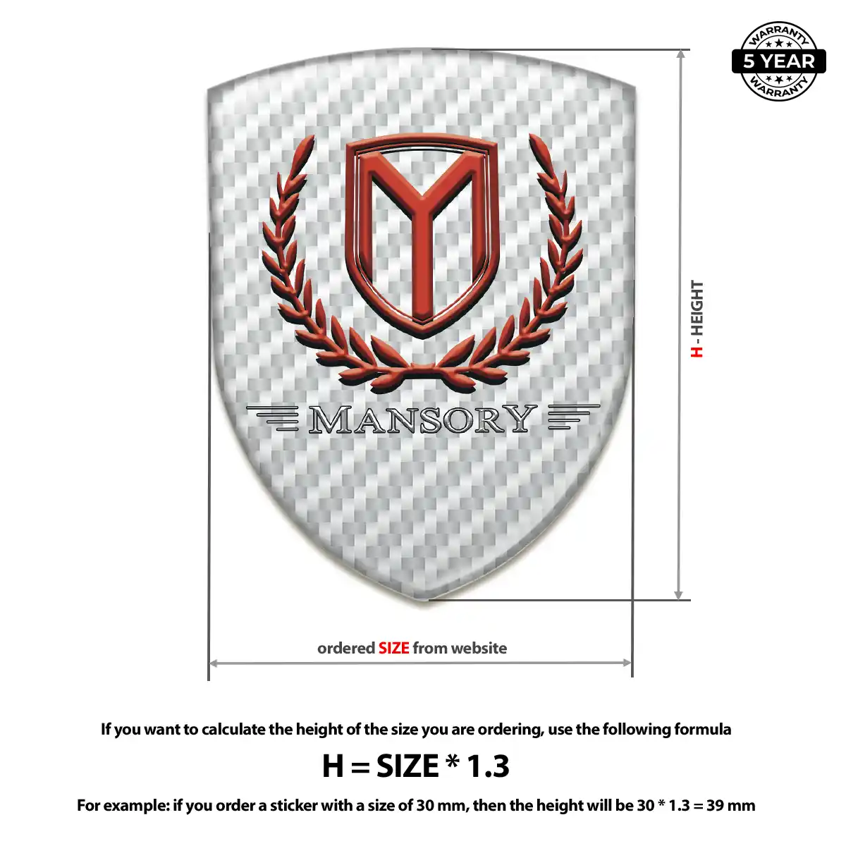 Mansory Silicone Emblem Signature Grade