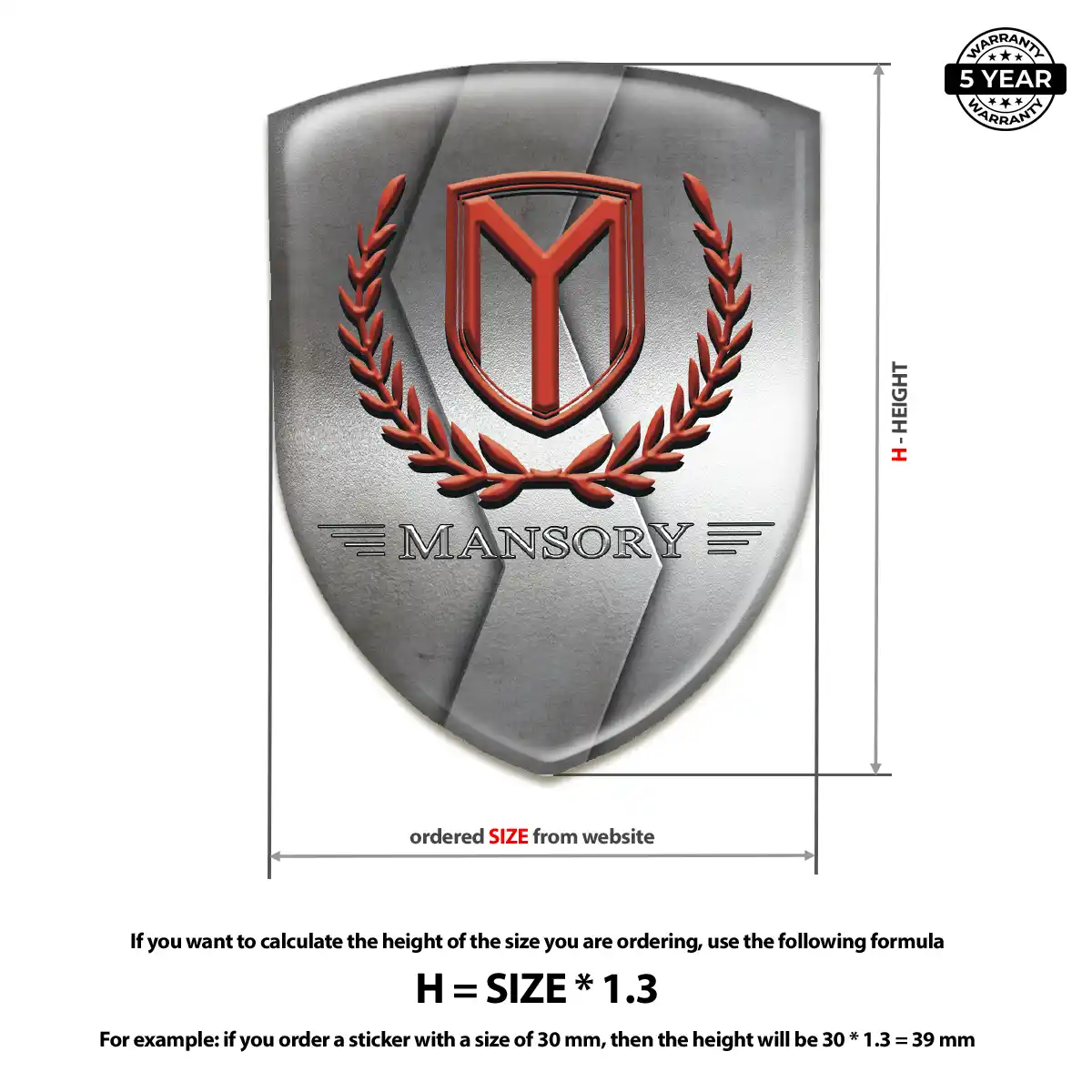 Mansory Silicone Sticker Elite Finish