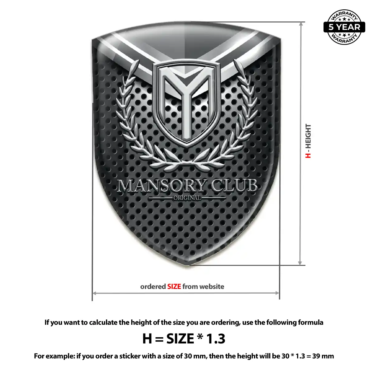 Mansory Silicone Sticker Interior Luxe