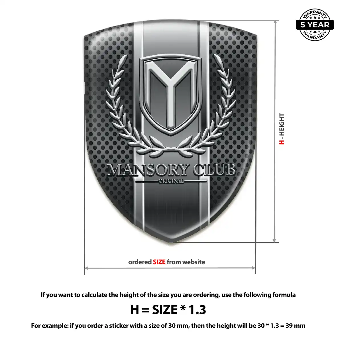 Mansory Silicone Sticker Opulent Line