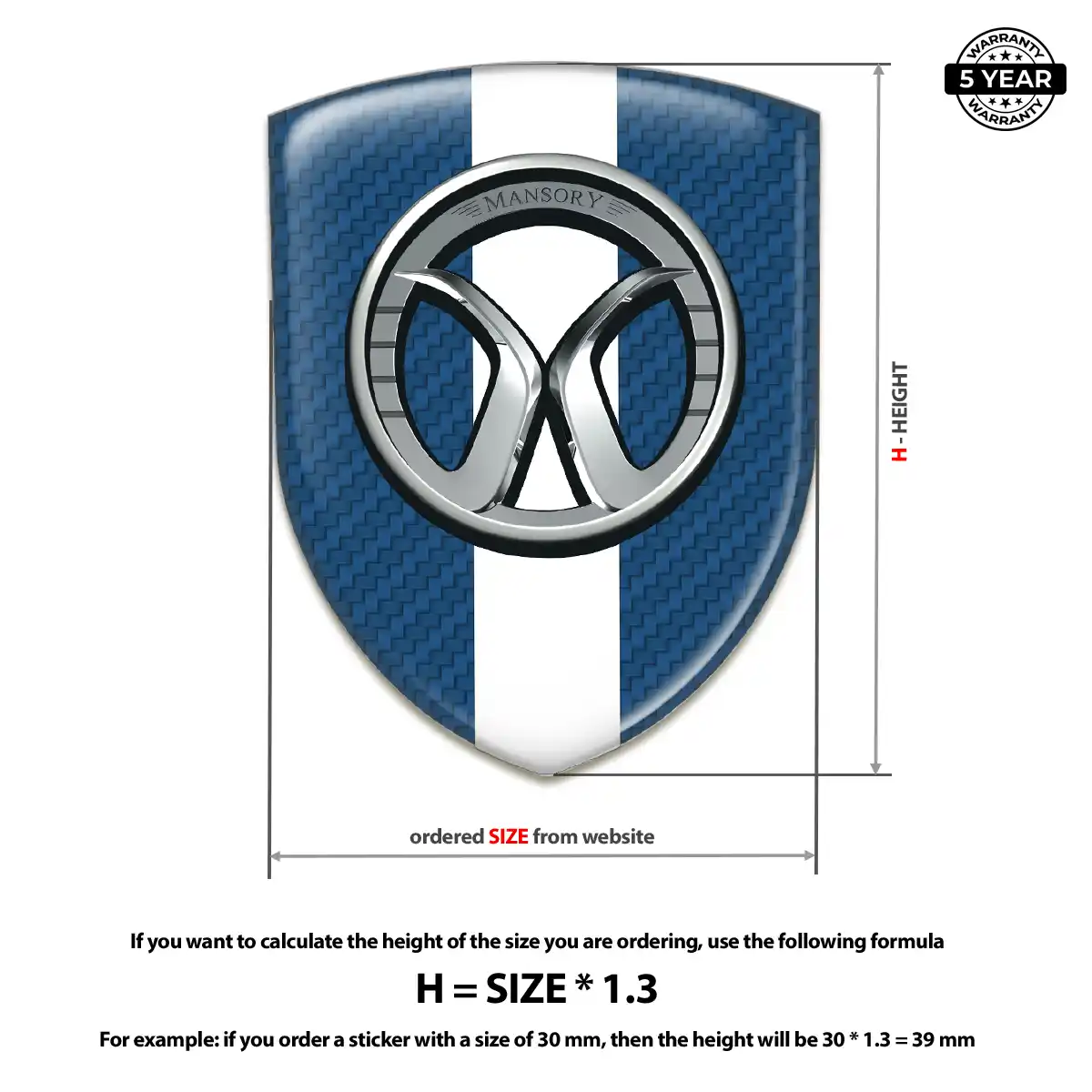 Mansory Silicone Sticker Premium Dome