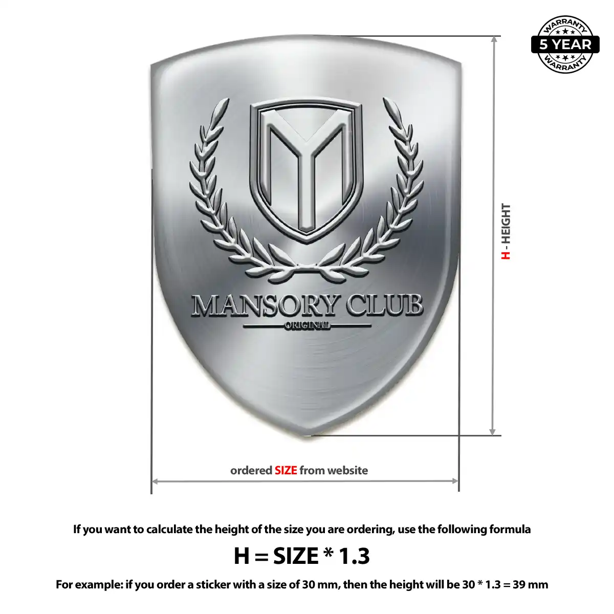 Mansory Silicone Sticker Prestige Line