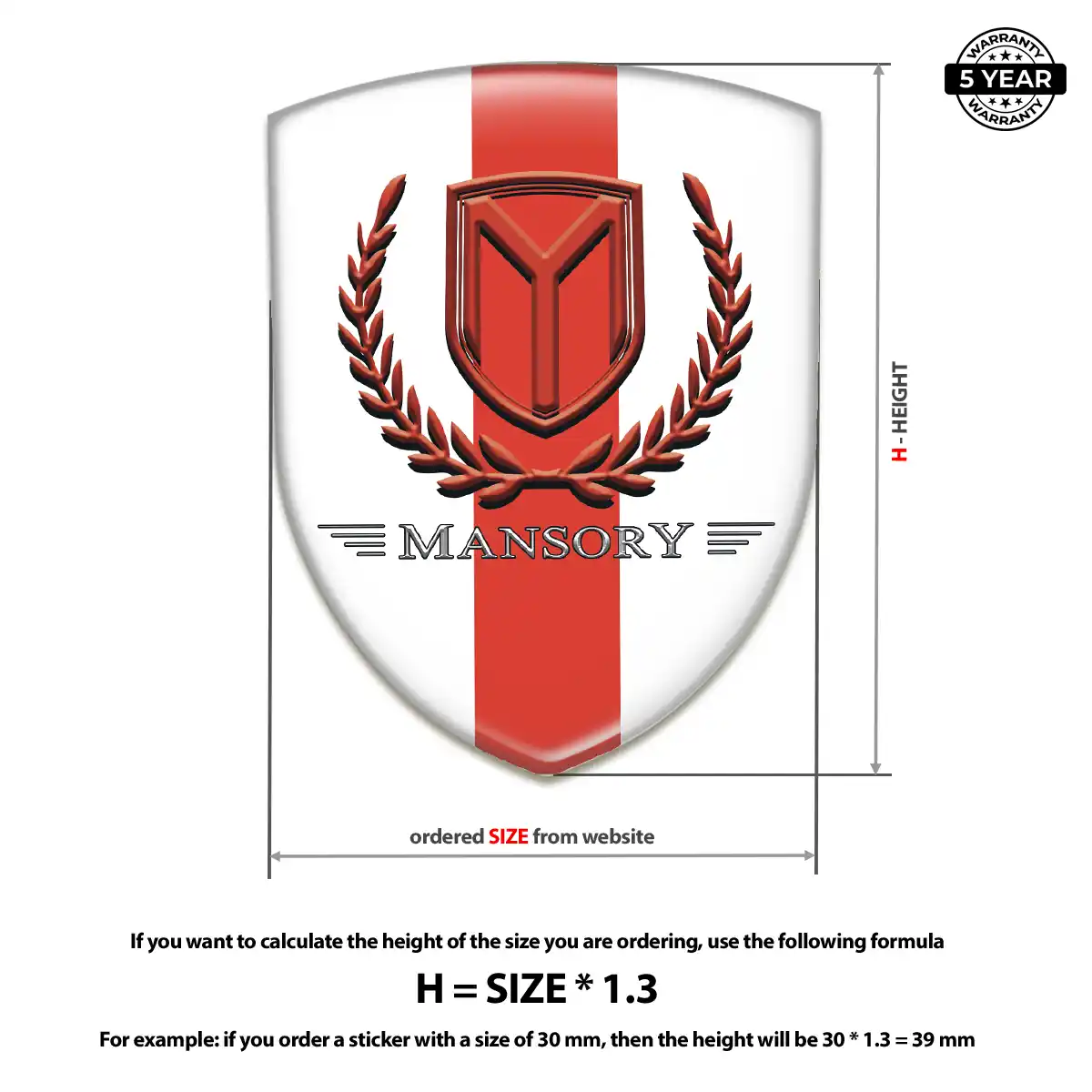 Mansory Silicone Sticker Prime Quality