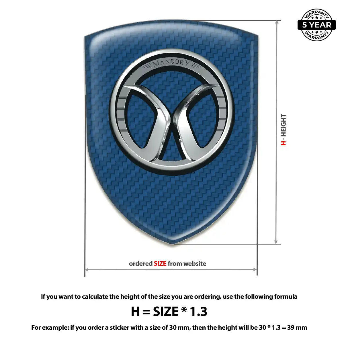 Mansory Silicone Sticker Resin Elite