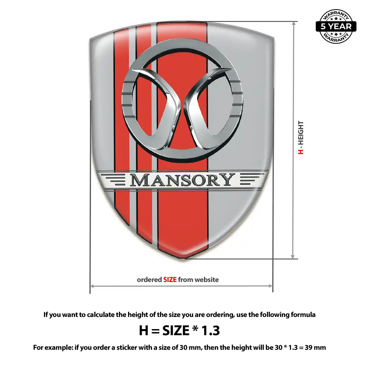Mansory Silicone Sticker Resin Luxe