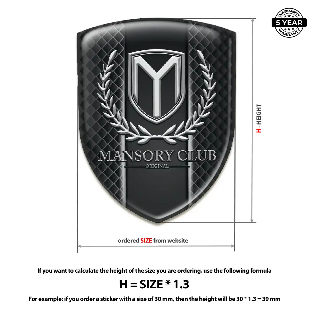 Mansory Silicone Sticker Signature Grade