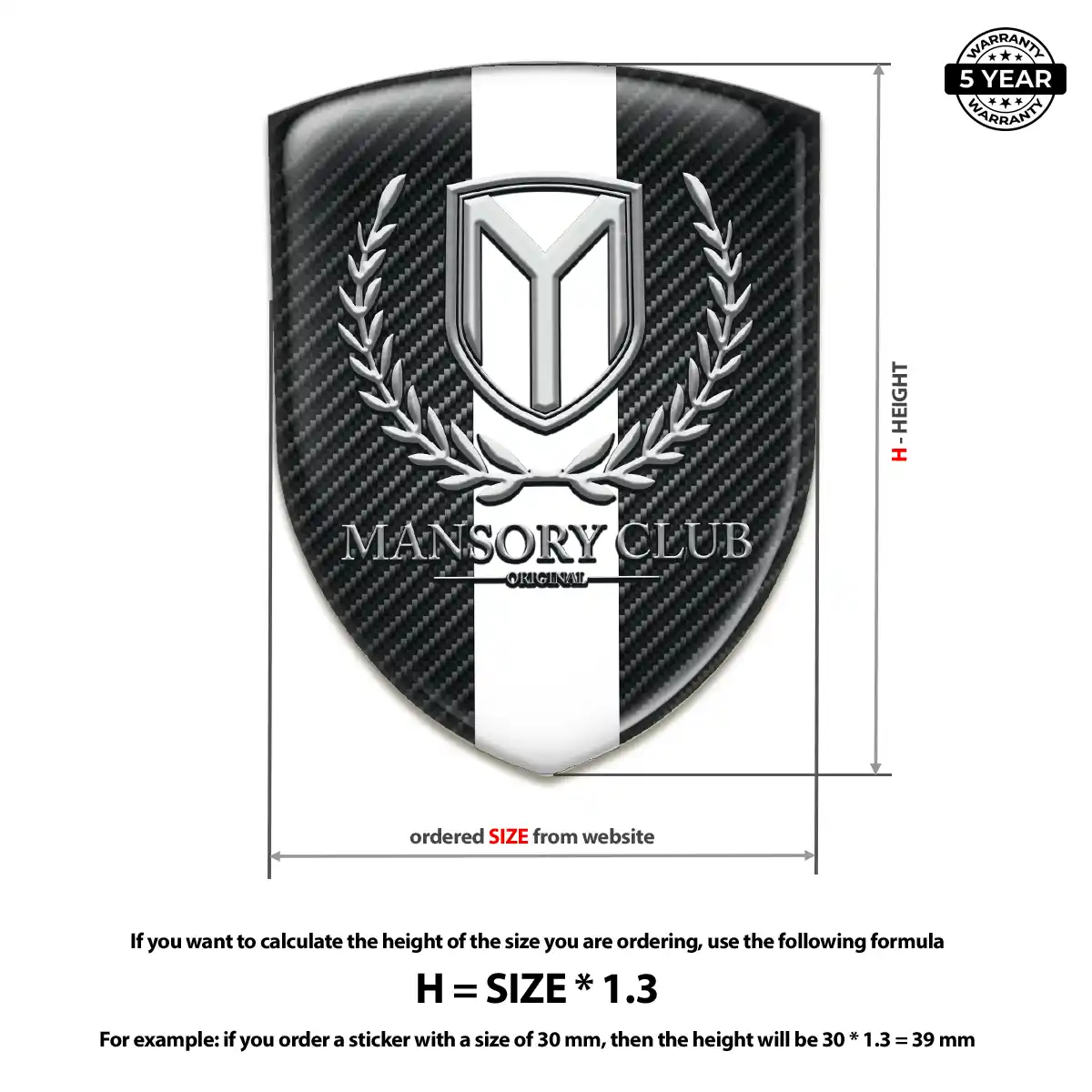 Mansory Sticker Premium Dome