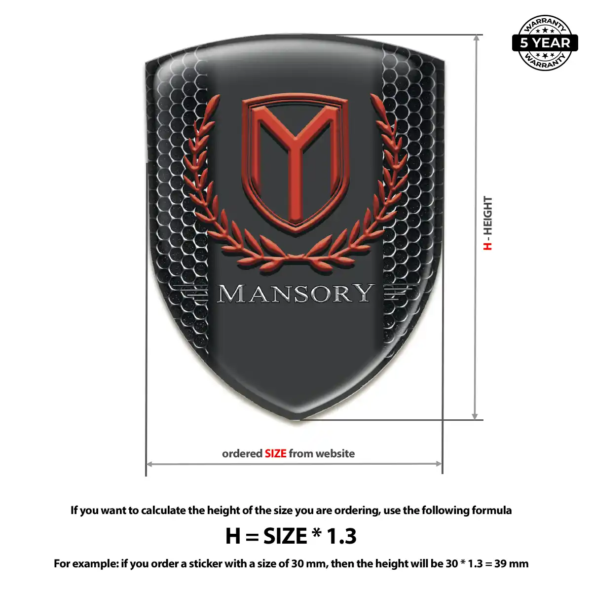 Mansory Sticker Prime Quality