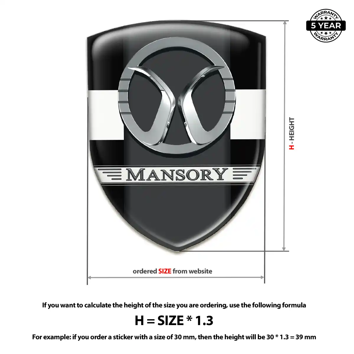 Mansory Sticker Resin Luxe