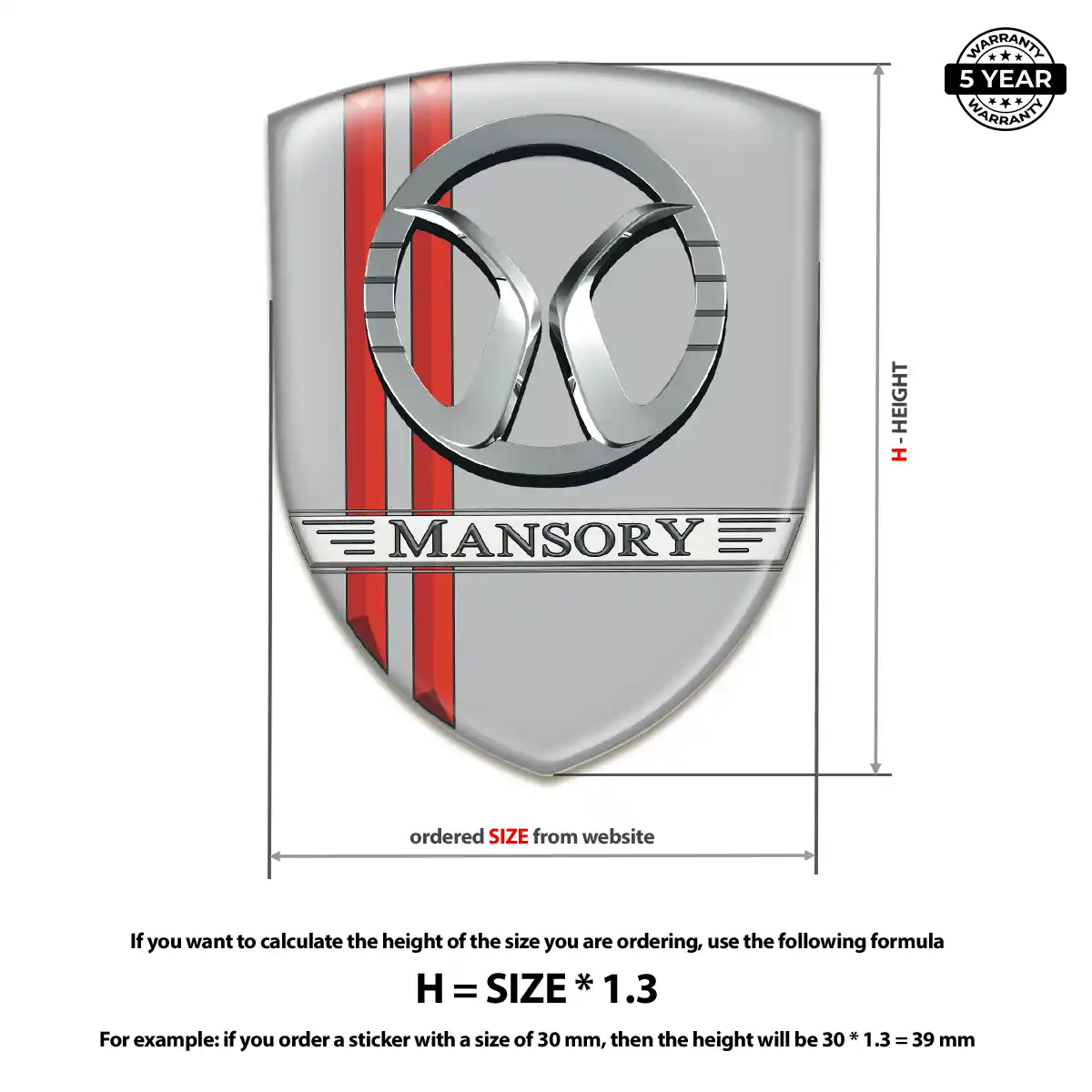 Mansory Vehicle Logo Sticker Deluxe Edition