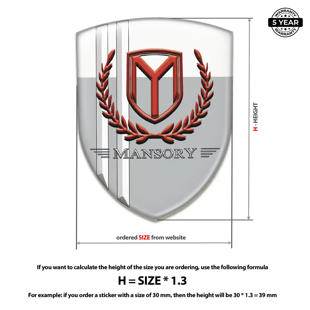 Mansory Vehicle Logo Sticker Elite Finish