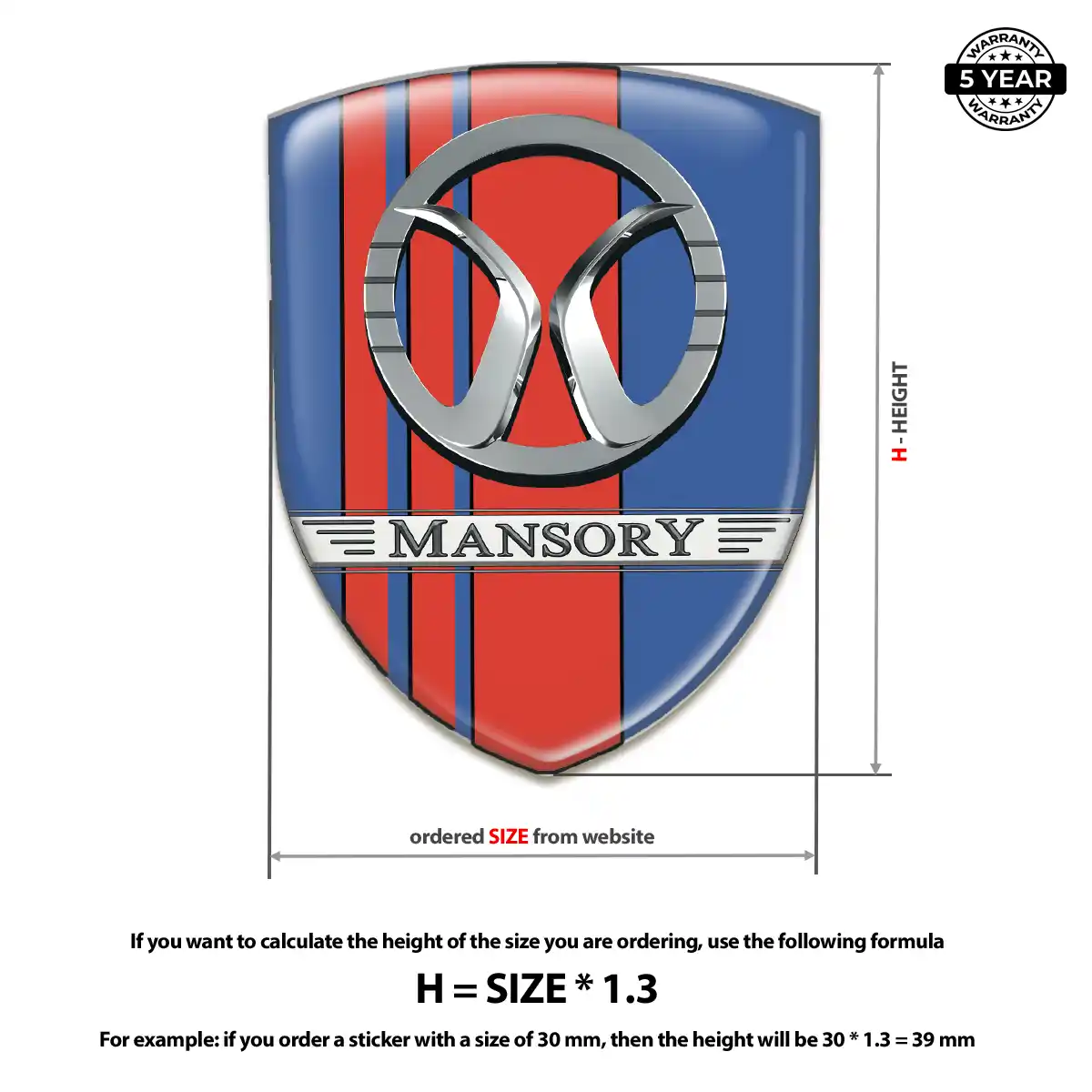 Mansory Vehicle Logo Sticker Opulent Line
