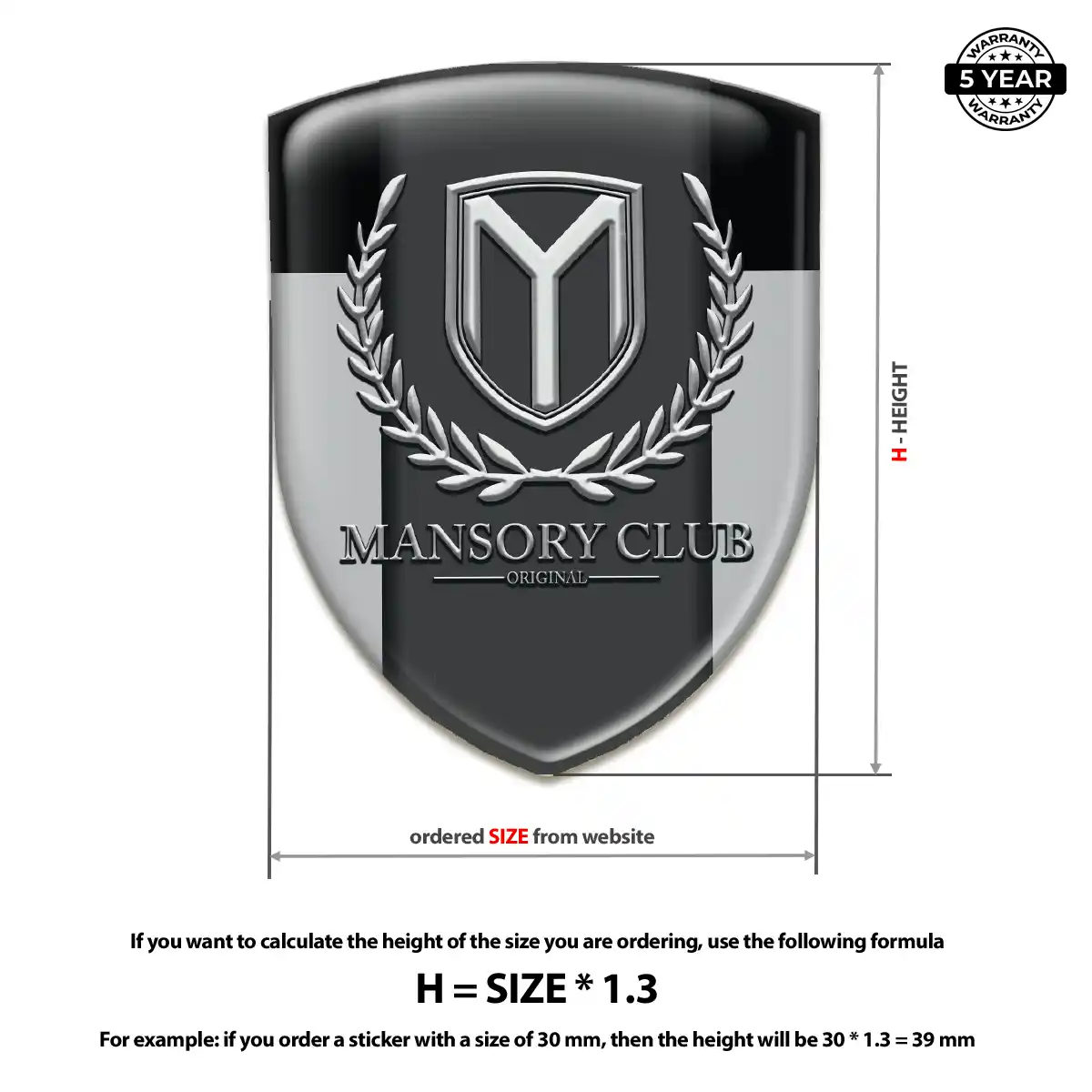 Mansory Vehicle Logo Sticker Prestige Line