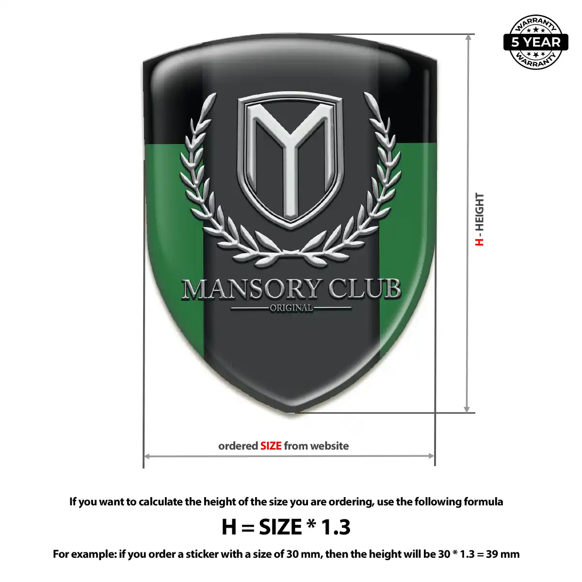 Mansory Vehicle Logo Sticker Prime Quality