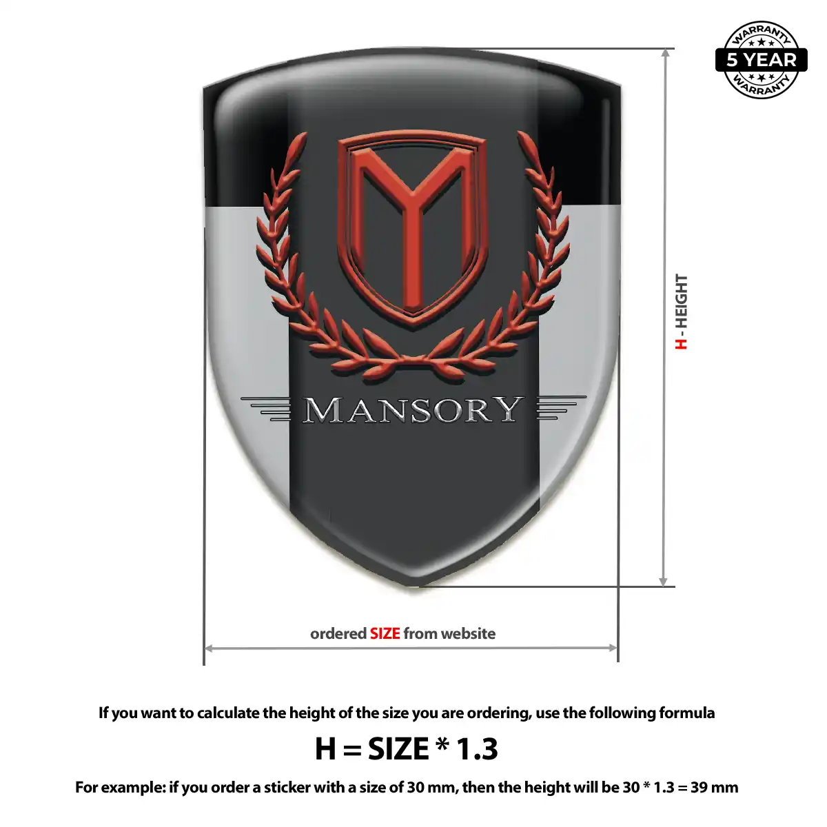 Mansory Vehicle Logo Sticker Refined Design