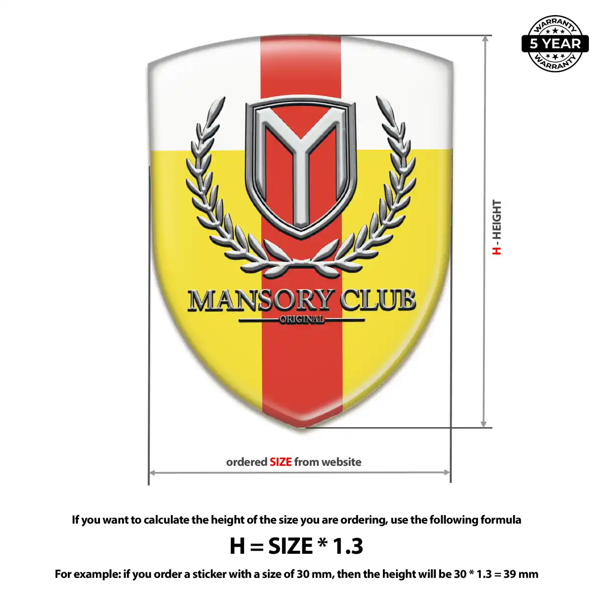 Mansory Vehicle Logo Sticker Signature Grade