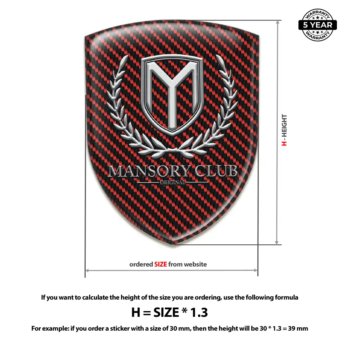 Mansory Vehicle Logo Sticker Sleek Style