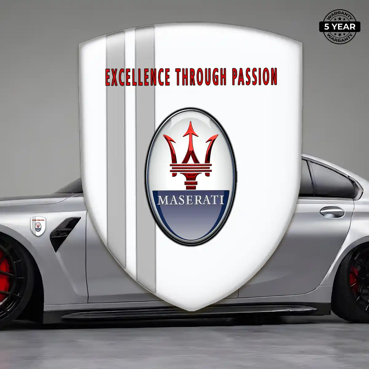 Maserati 3D Badge Sticker Elite Finish