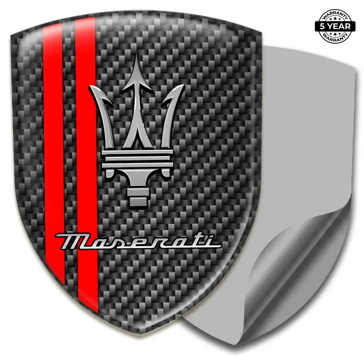 Maserati 3D Badge Sticker Sleek Style