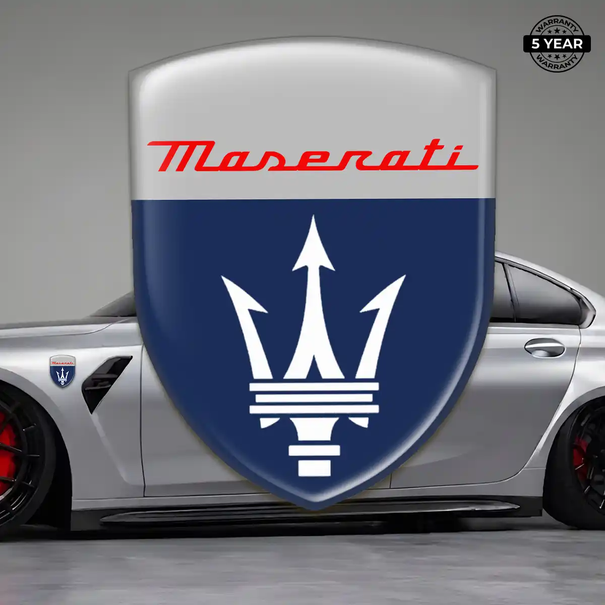 Maserati 3D Badge Sticker Superior Craft