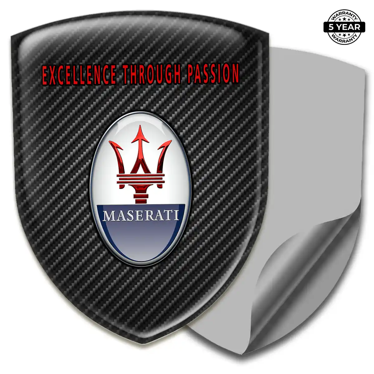 Maserati 3D Domed Sticker Elite Finish