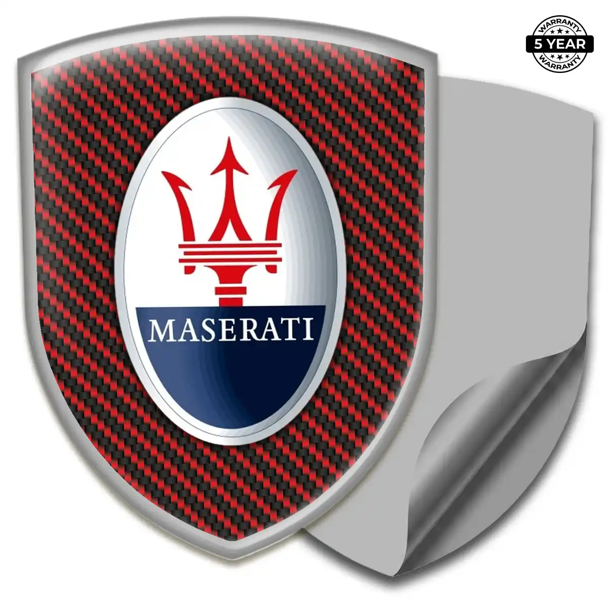 Maserati 3D Domed Sticker Refined Design