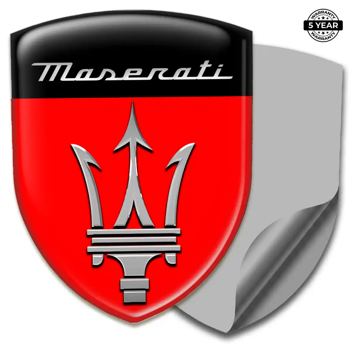 Maserati 3D Domed Sticker Superior Craft