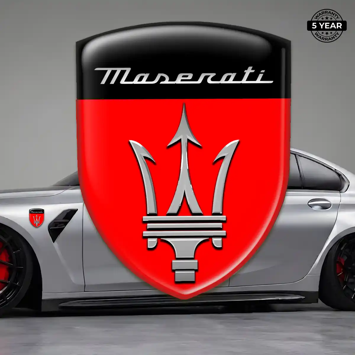 Maserati 3D Domed Sticker Superior Craft