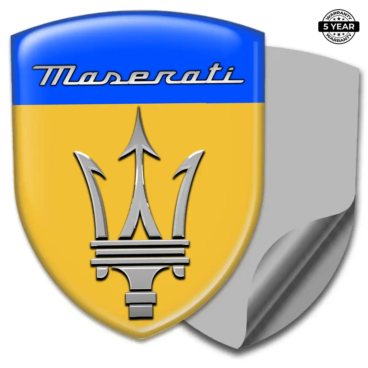 Maserati 3D Emblem Sticker Elite Finish