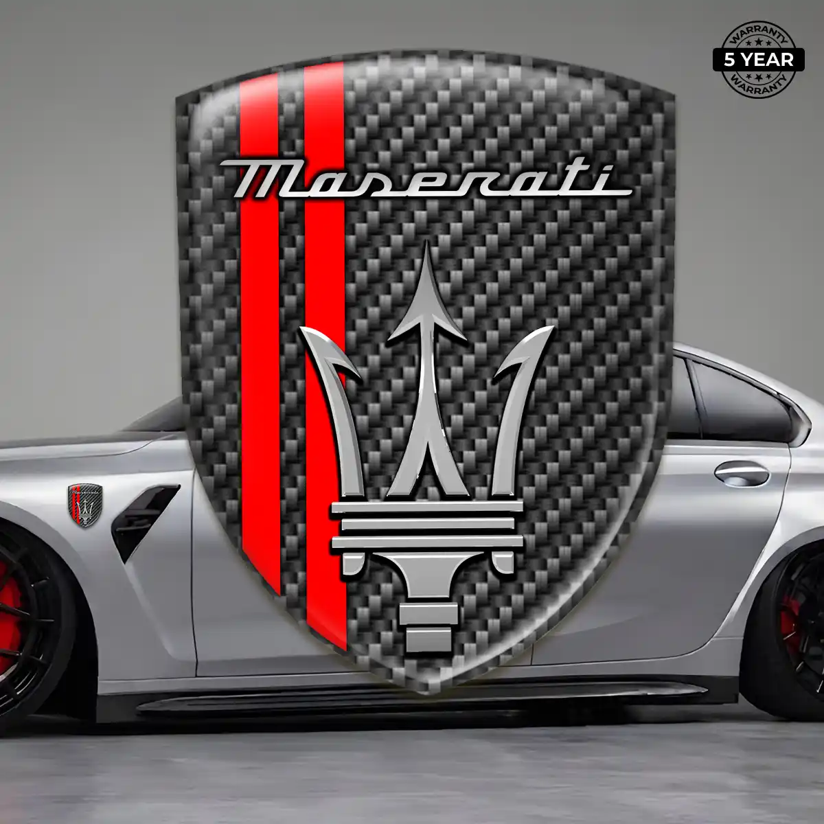 Maserati 3D Gel Sticker Refined Design