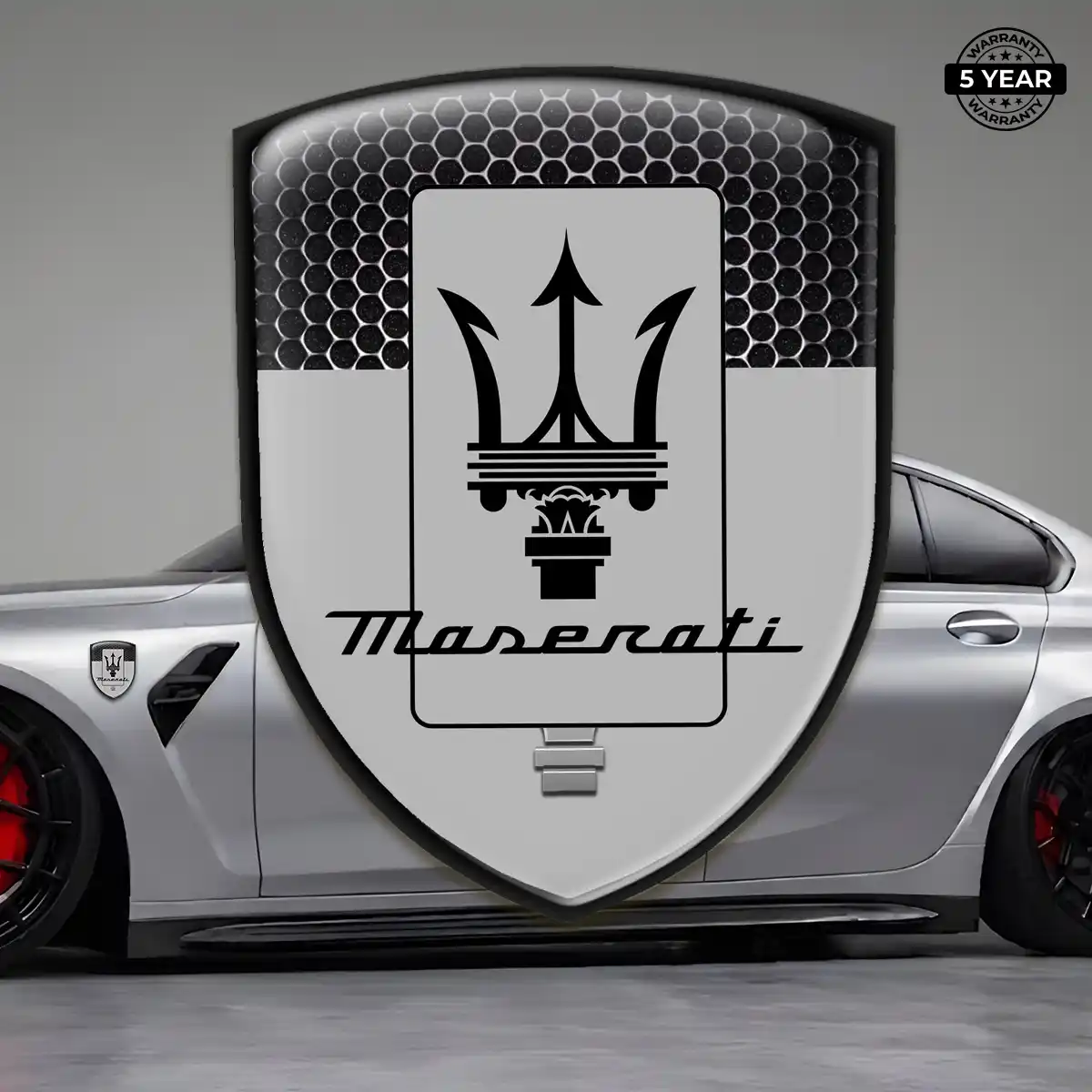 Maserati 3D Gel Sticker Sleek Style