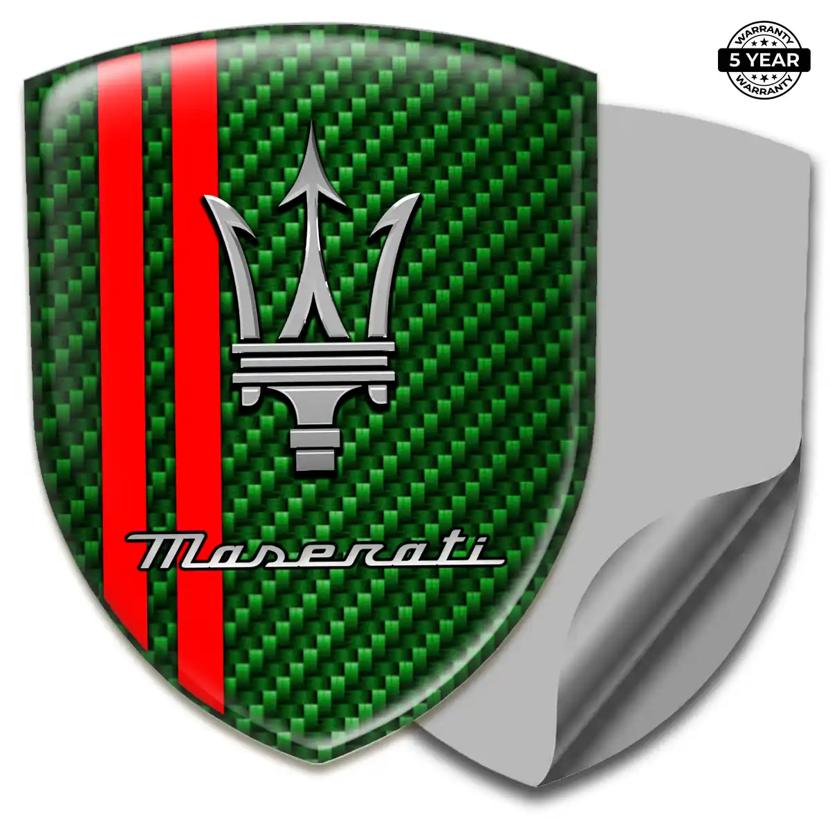 Maserati 3D Logo Sticker Elite Finish
