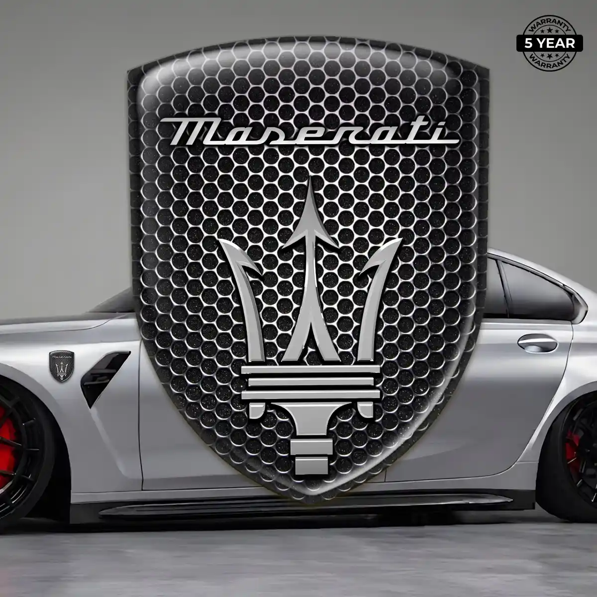 Maserati 3D Logo Sticker Superior Craft
