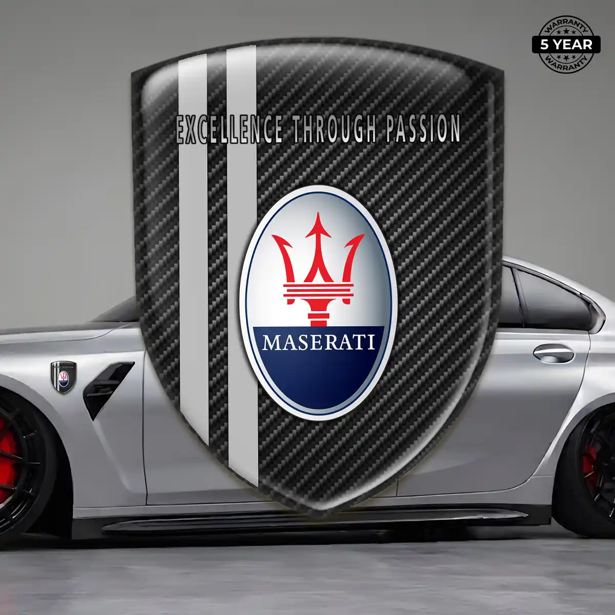 Maserati 3D Resin Sticker Elite Finish