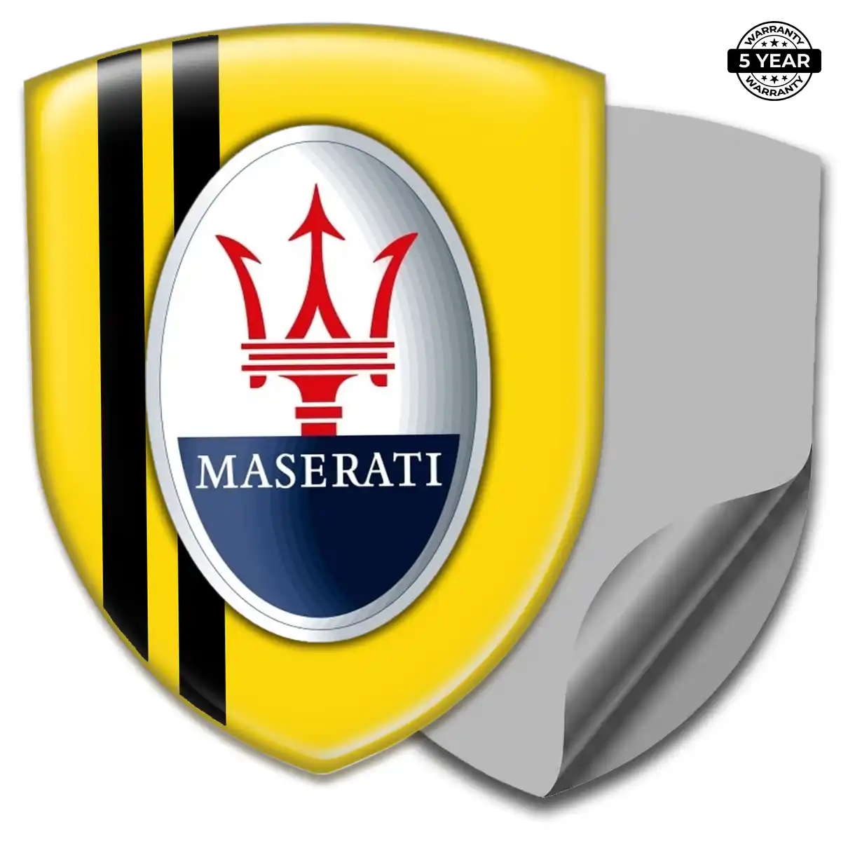 Maserati 3D Resin Sticker Refined Design