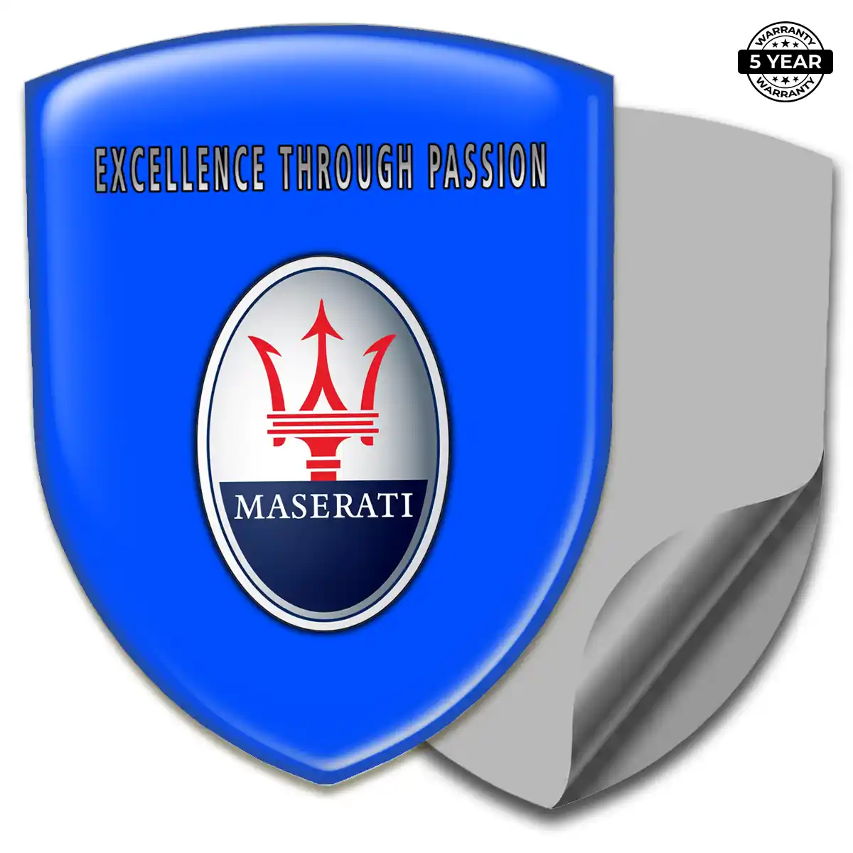 Maserati Automotive Emblem Sticker Elite Finish
