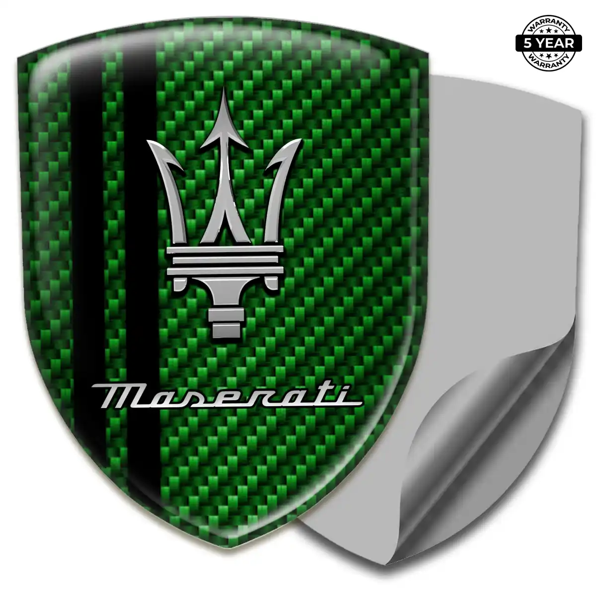 Maserati Automotive Emblem Sticker Refined Design