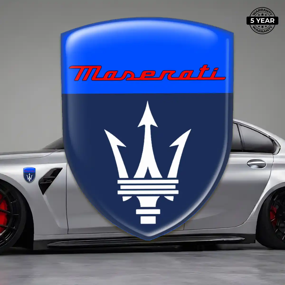Maserati Automotive Emblem Sticker Superior Craft