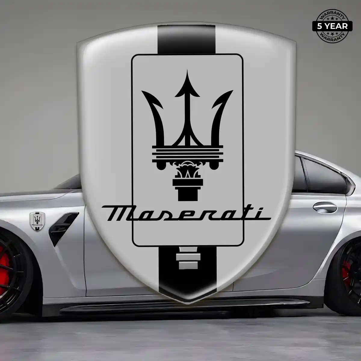 Maserati Automotive Logo Sticker Elite Finish